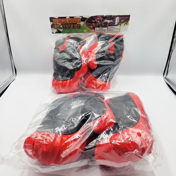 NWT Boxing Champion Boxing Gloves Set Red & Black Set Youth Unisex Ages 3 & Up - Picture 4 of 7